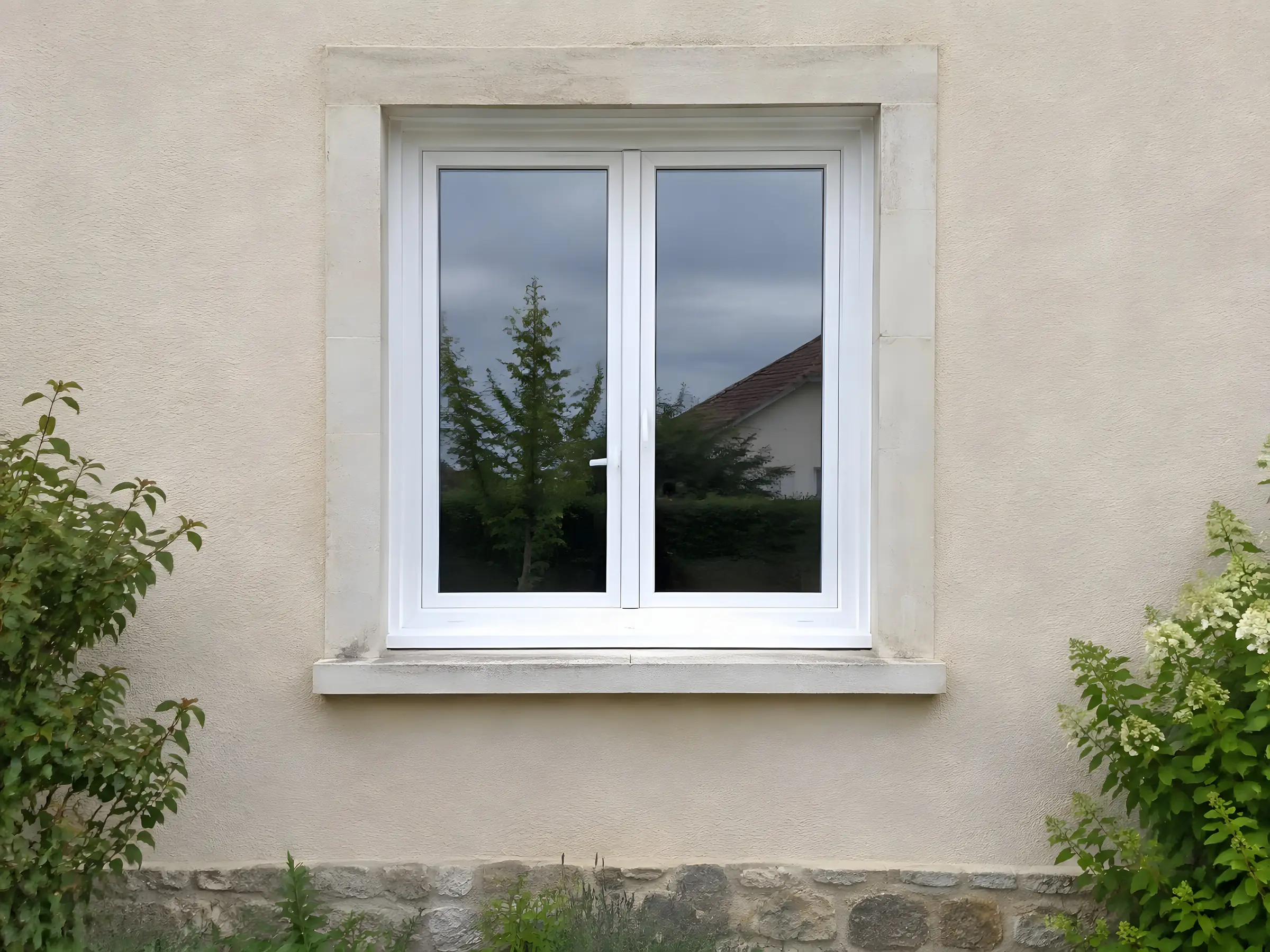 Une vieille fenêtre en bois, puis une fenêtre PVC neuve — après