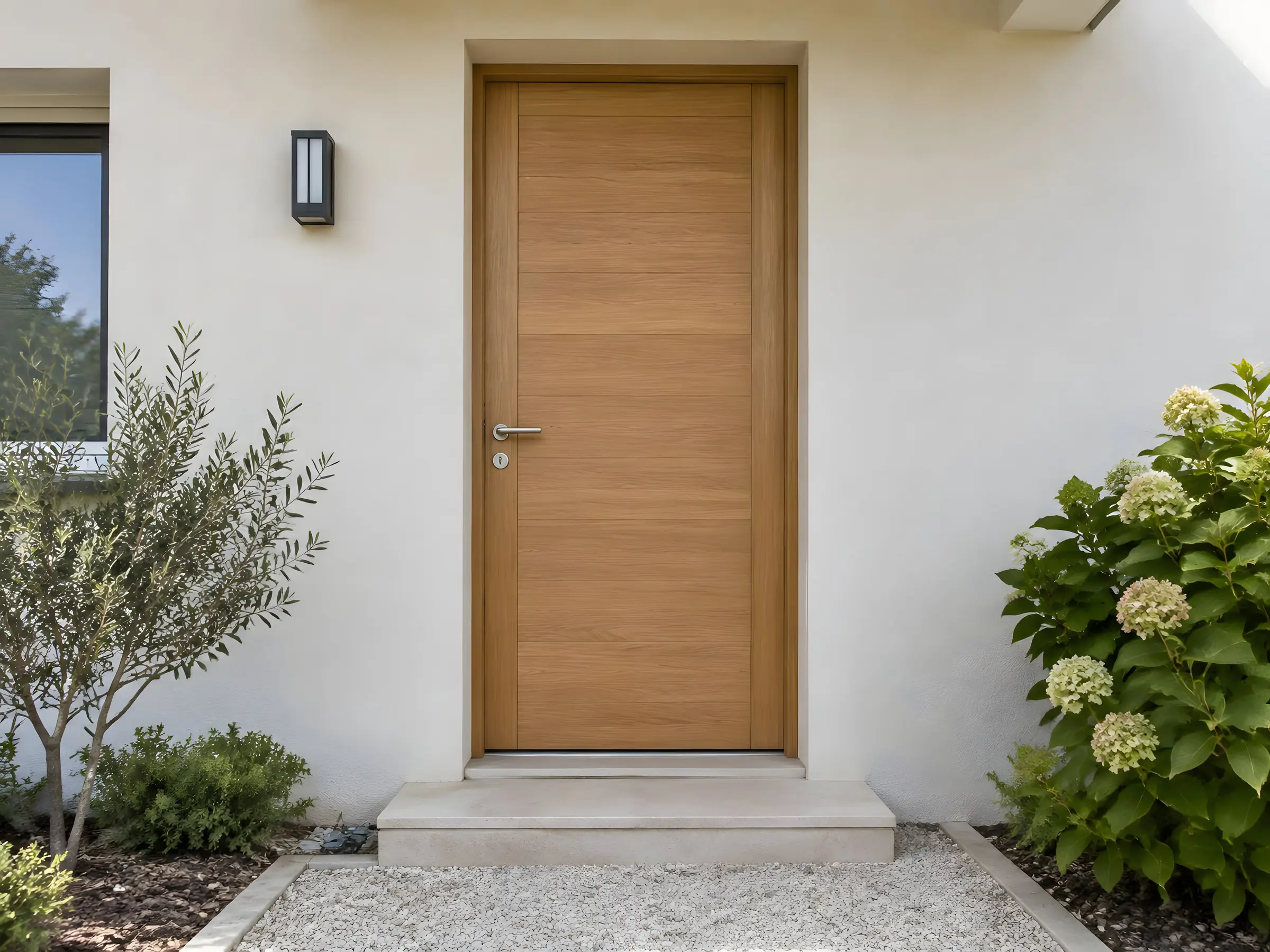 Une porte forcée remise à neuf — après