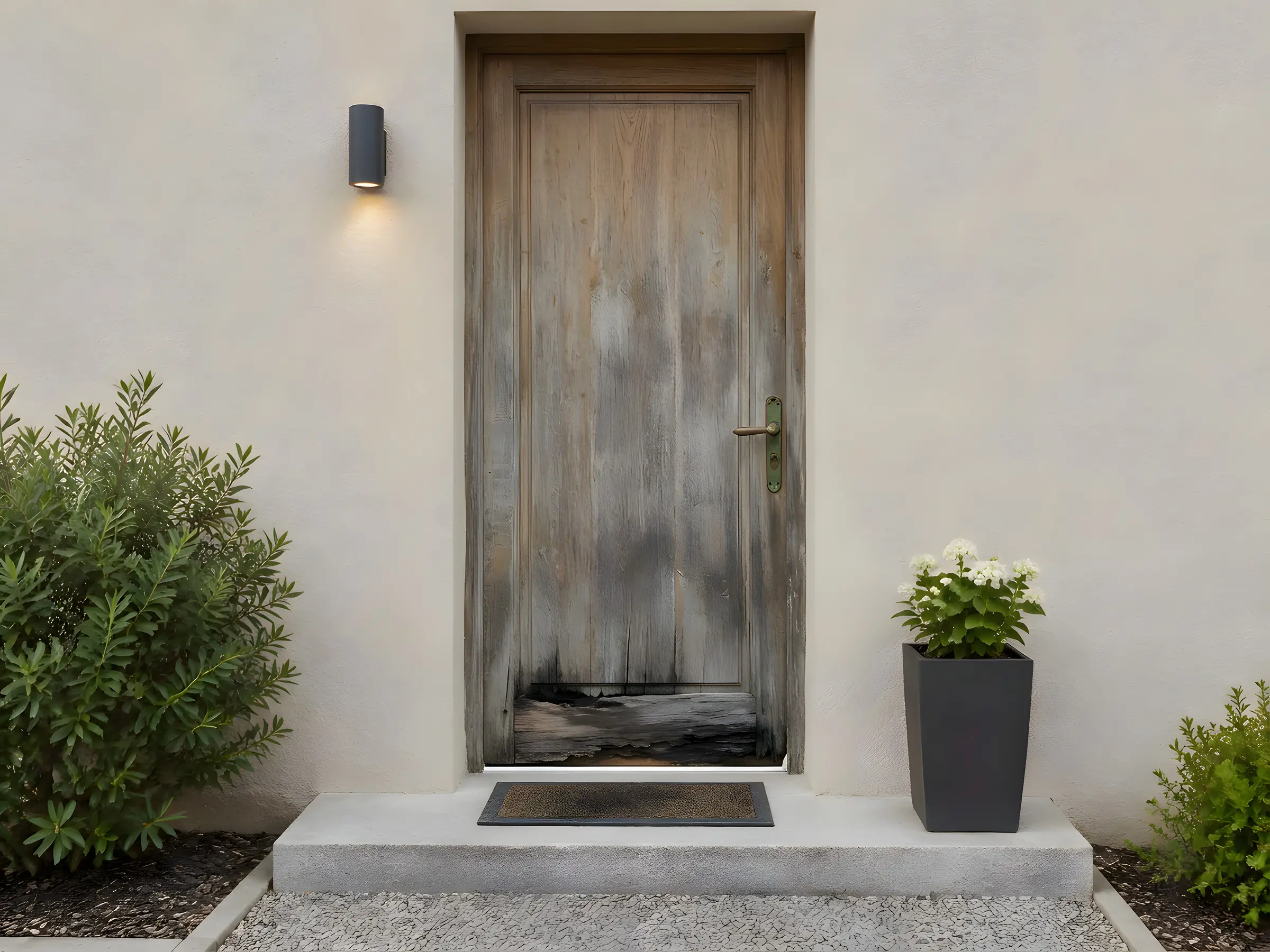 Une porte d’entrée changée — avant